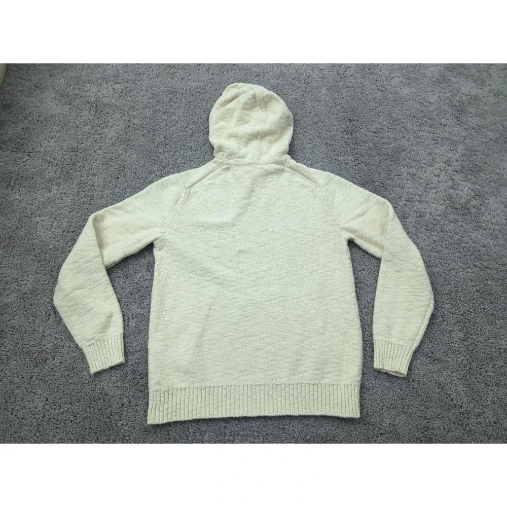 Gap‎ Sweater Mens Medium Beige Pullover Hoodie Long Sleeve 100% Cotton Knit